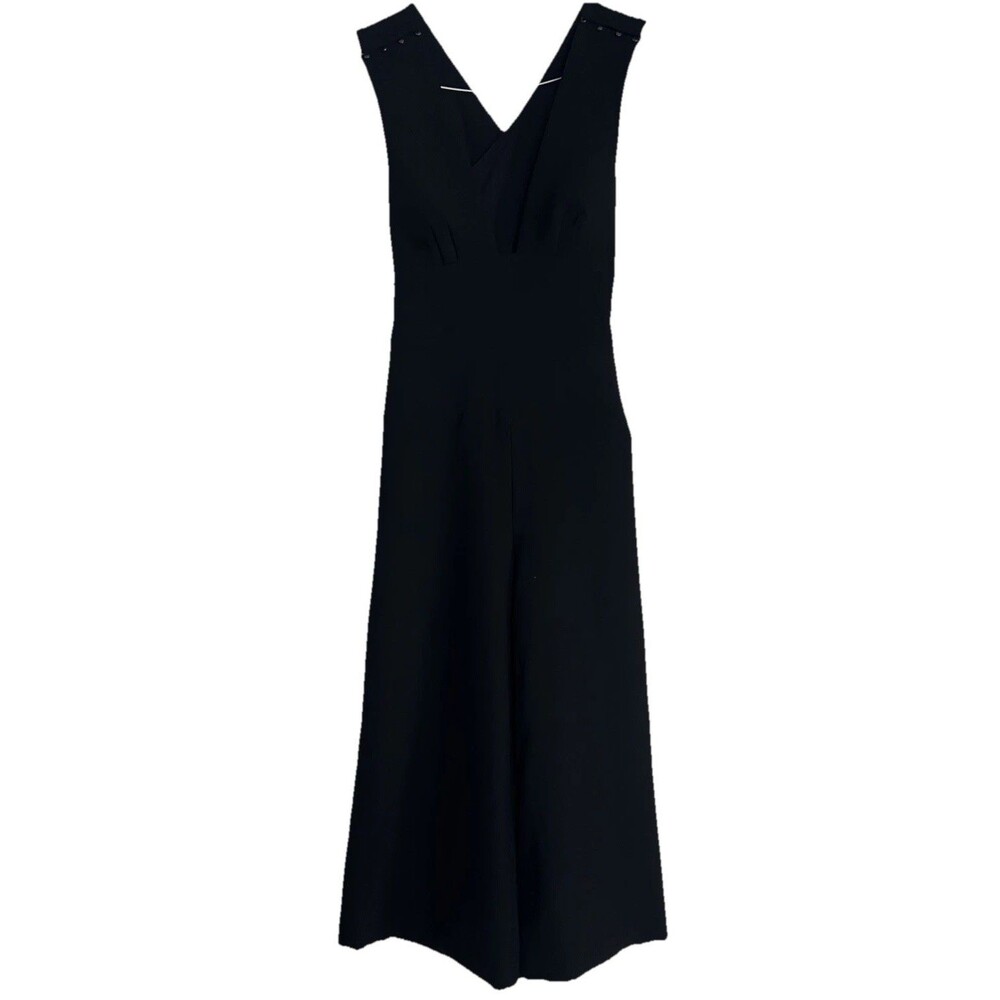 Artelier Nicole Miller Black Cocktail Jumpsuit Crisscross Quiet Luxury Sz 6 - Picture 16 of 16